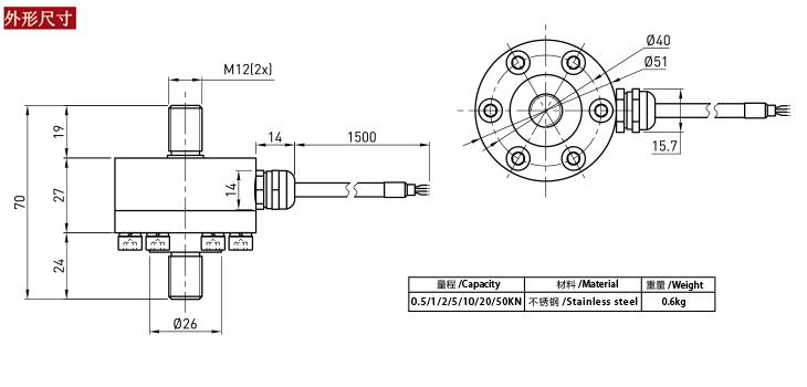 SBT660系列微型测力传感器